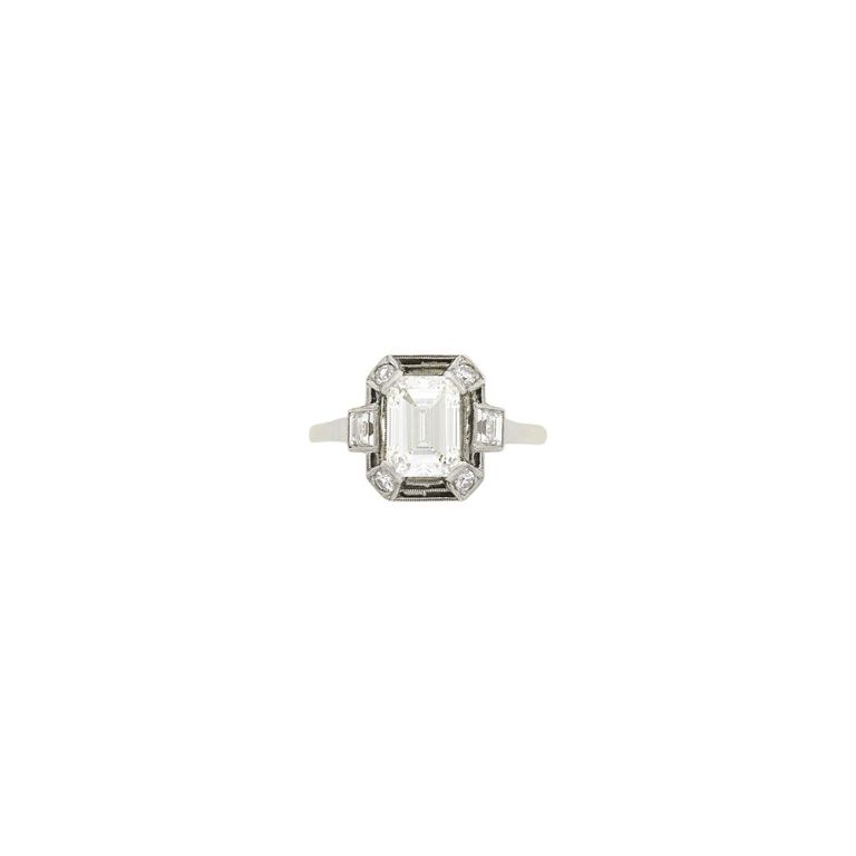 Platinum and diamond ring