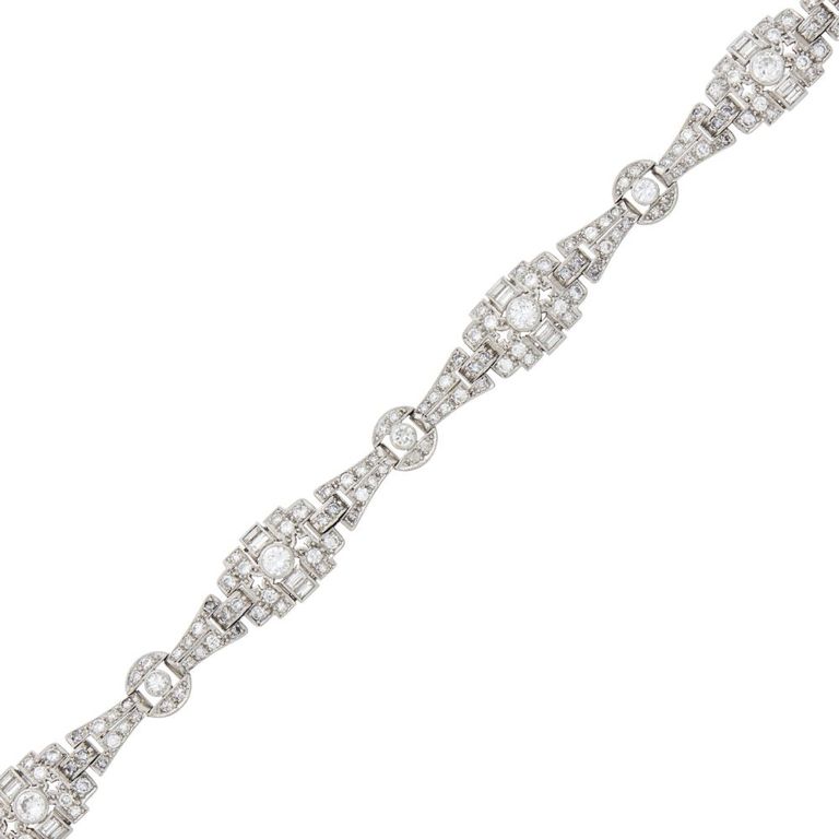 Birk's platinum and diamond bracelet