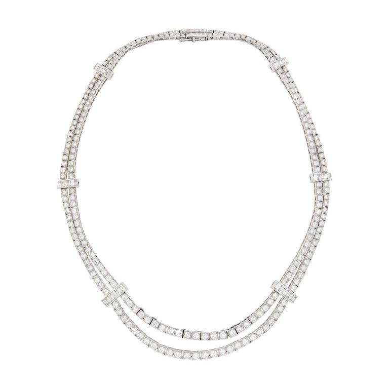 Platinum and diamond necklace