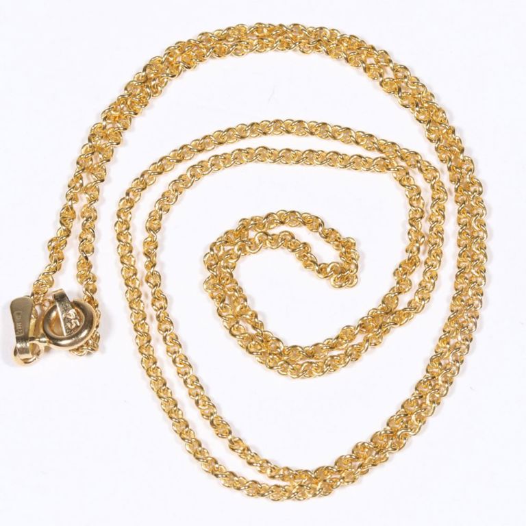 18k yellow gold chain necklace