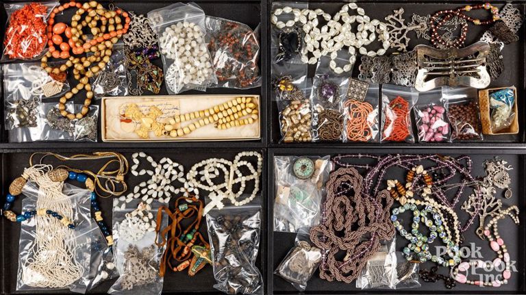 Group of antique necklaces