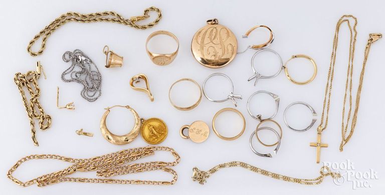 14k gold jewelry to include diamonds