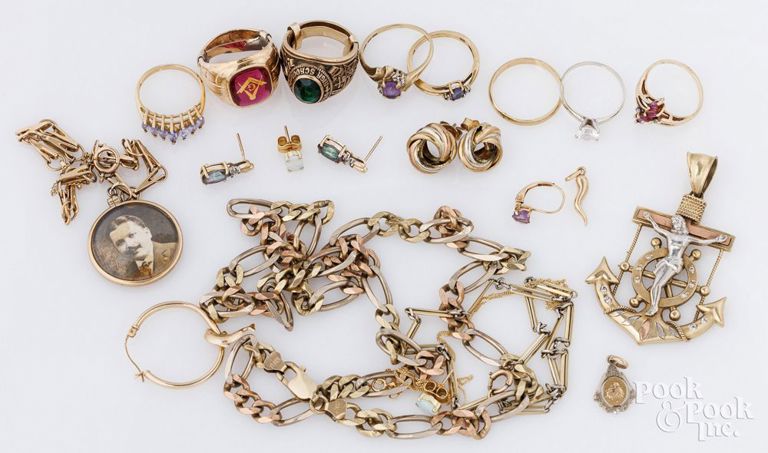 10k gold and 14k gold jewelry