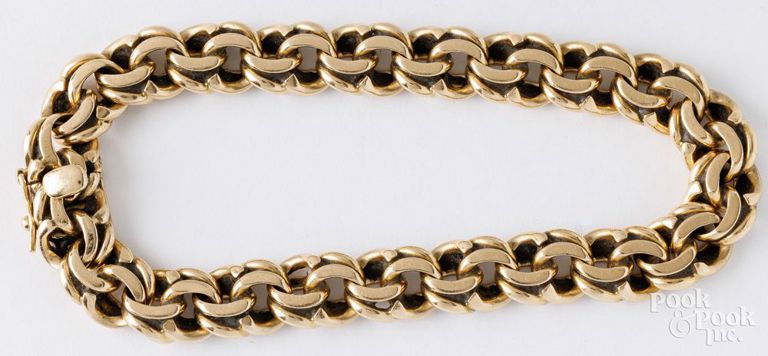 14k yellow gold link bracelet
