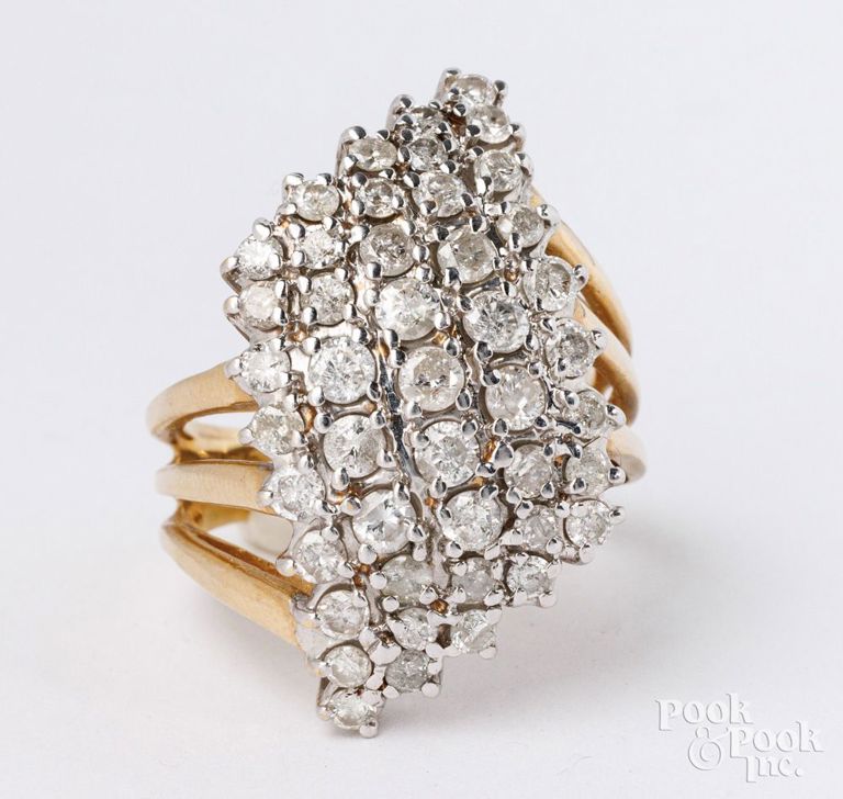 14k yellow gold diamond ring