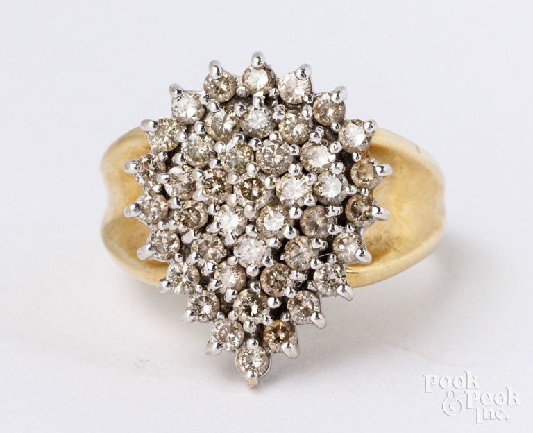 14k yellow gold diamond ring