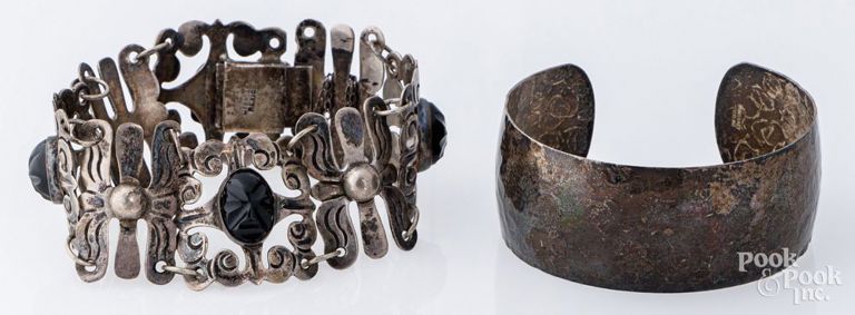 Two sterling silver bracelets