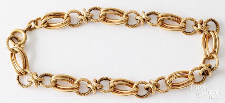 18k yellow gold chain bracelet