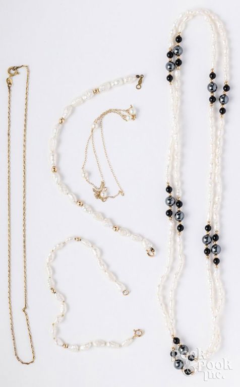 14k gold and pearl jewelry