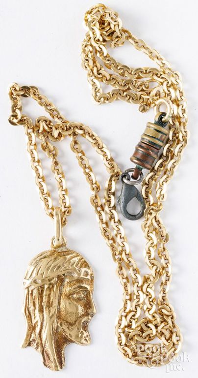 18k yellow gold necklace with pendant