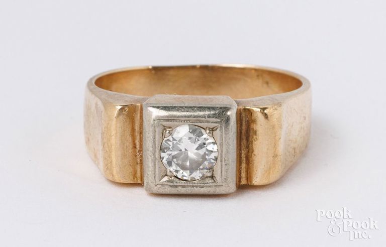 14k yellow gold diamond ring