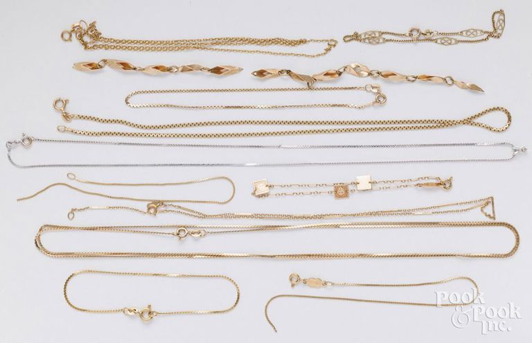 14k yellow gold chain necklaces