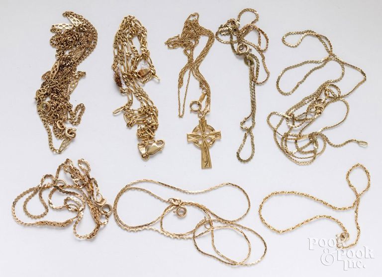 14k yellow gold chain necklaces
