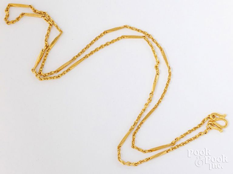 22k yellow gold chain necklace
