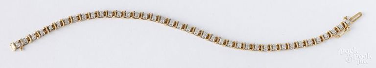 14k yellow gold diamond bracelet