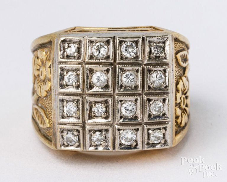 18k yellow gold diamond ring