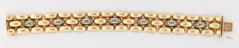 14k yellow gold diamond bracelet