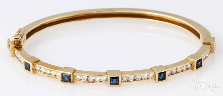 18k yellow gold diamond bracelet
