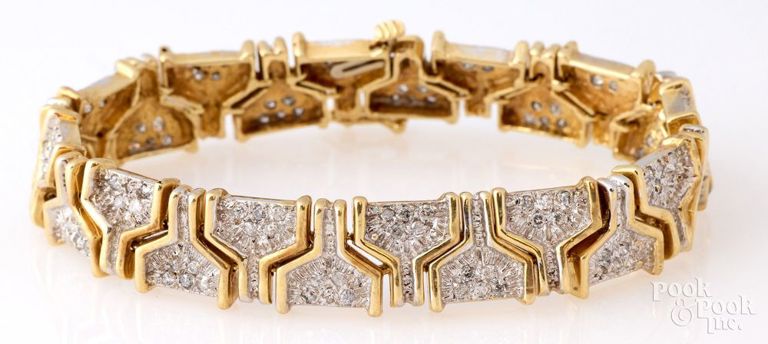 14k yellow gold diamond bracelet