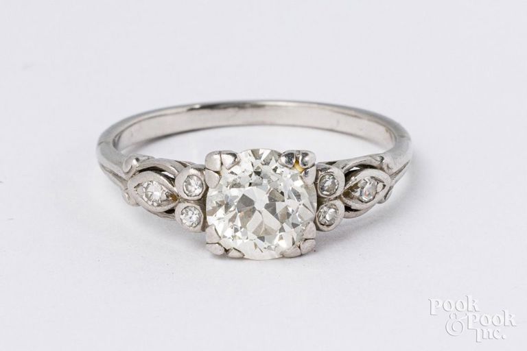 Platinum diamond engagement ring