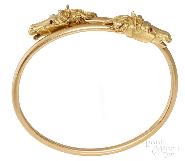 18k yellow gold ruby bracelet