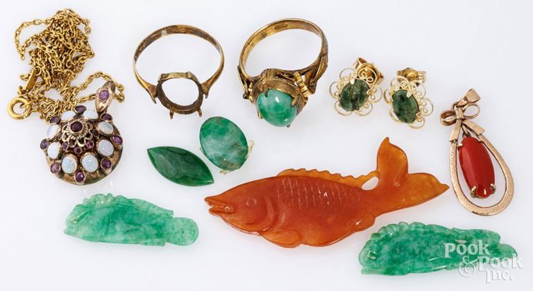 14k gold and gemstones jewelry