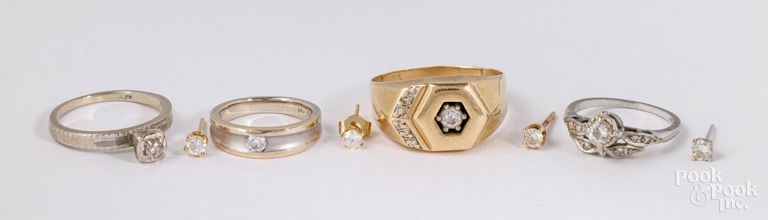 14k yellow gold diamond ring and 14k gold jewelry
