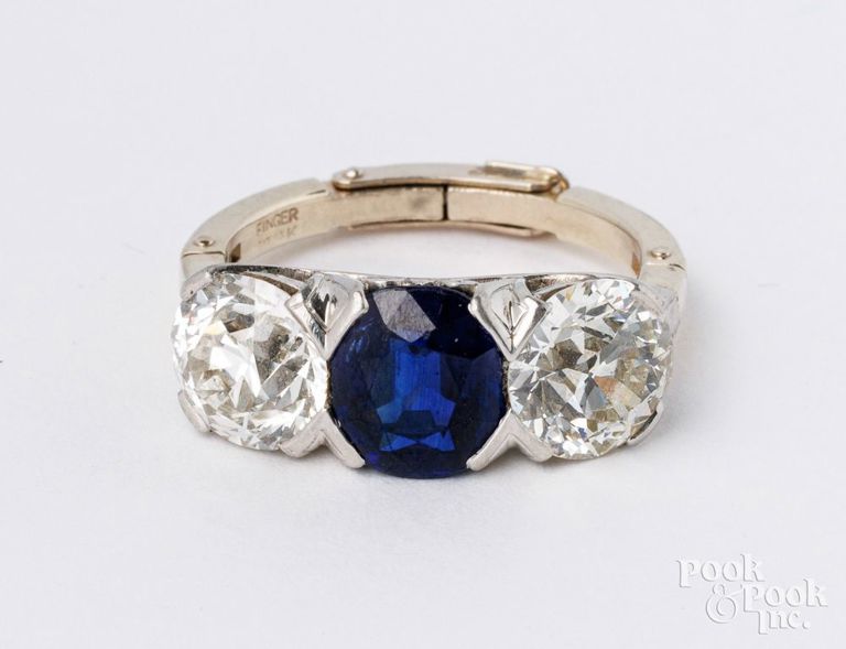 14k gold and platinum diamond ring
