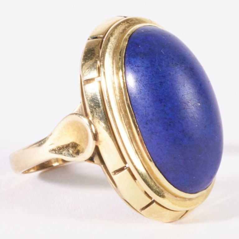 14k gold lapis ring