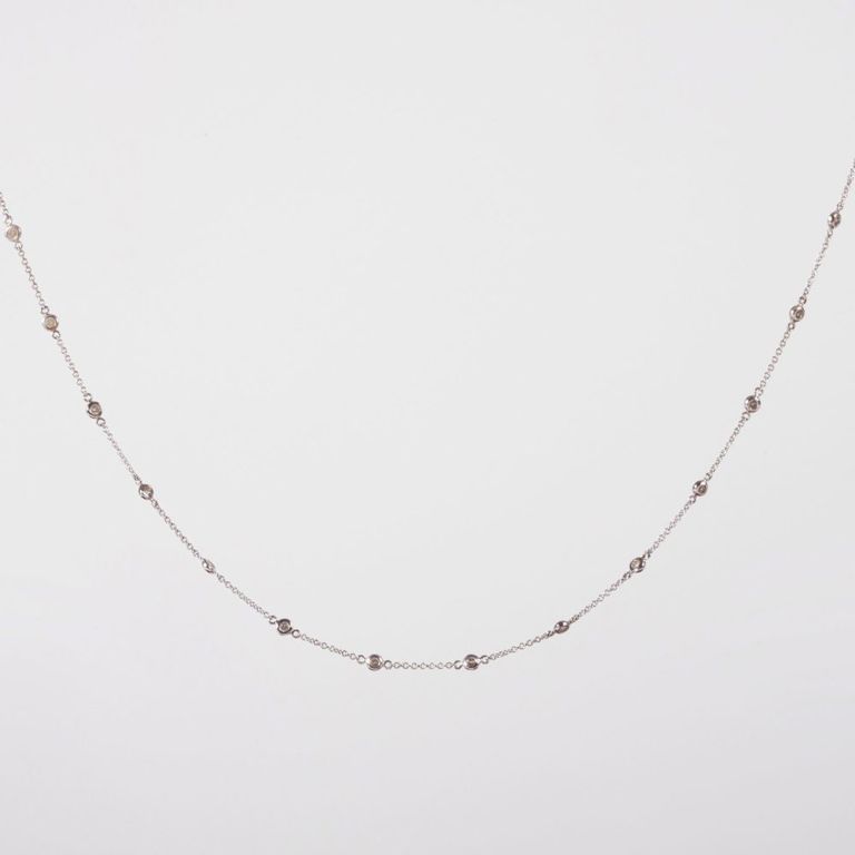 18k white gold diamond necklace