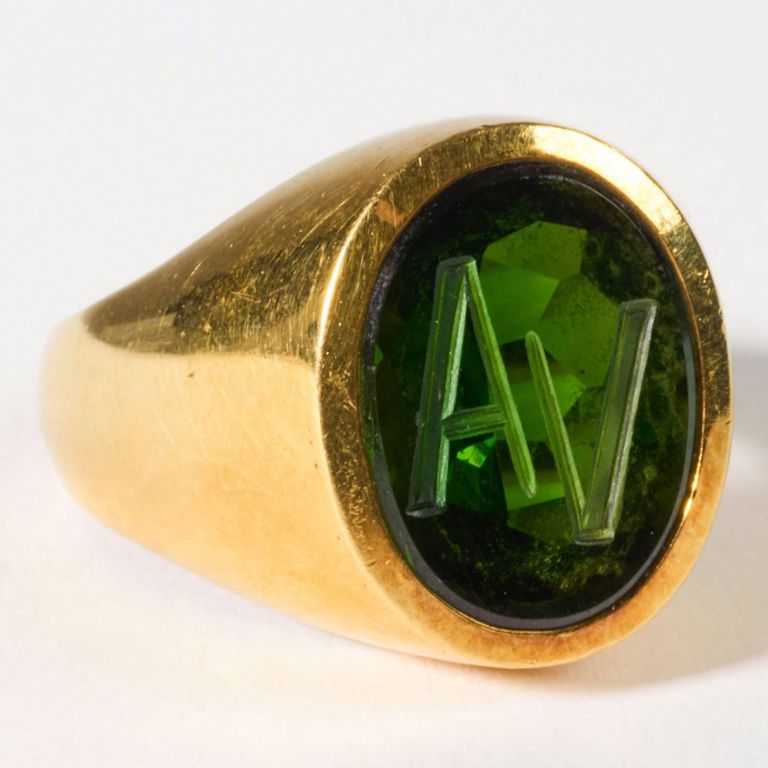 18k gold tourmaline ring