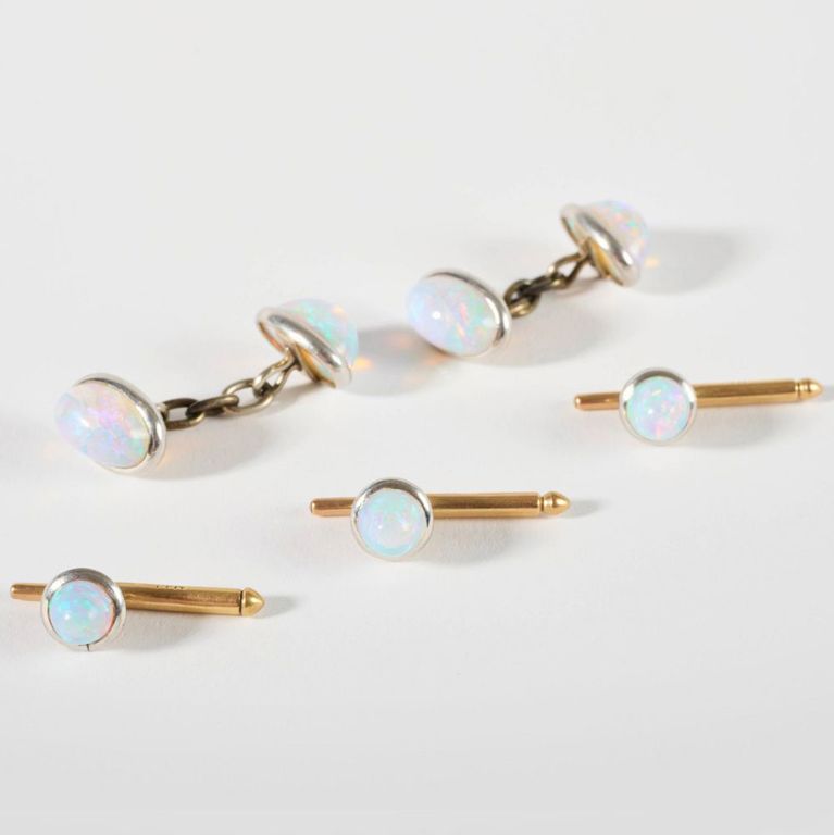 Cartier opal and 14k gold dress set