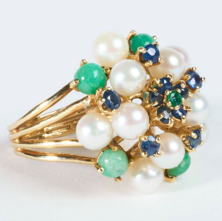 14k gold cocktail ring
