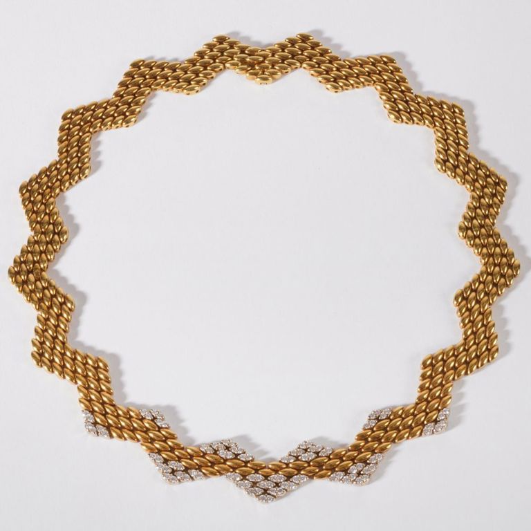 18k gold diamond necklace