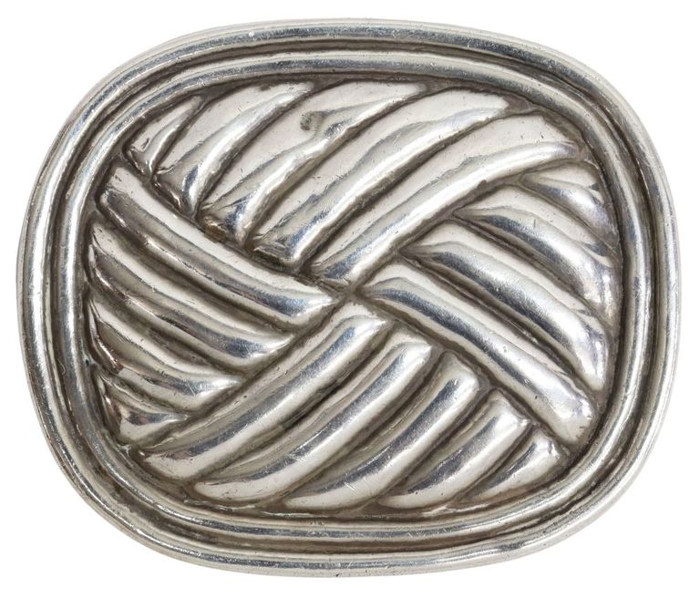 William Spratling silver Petate brooch