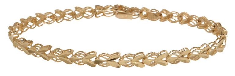 14k yellow gold link bracelet