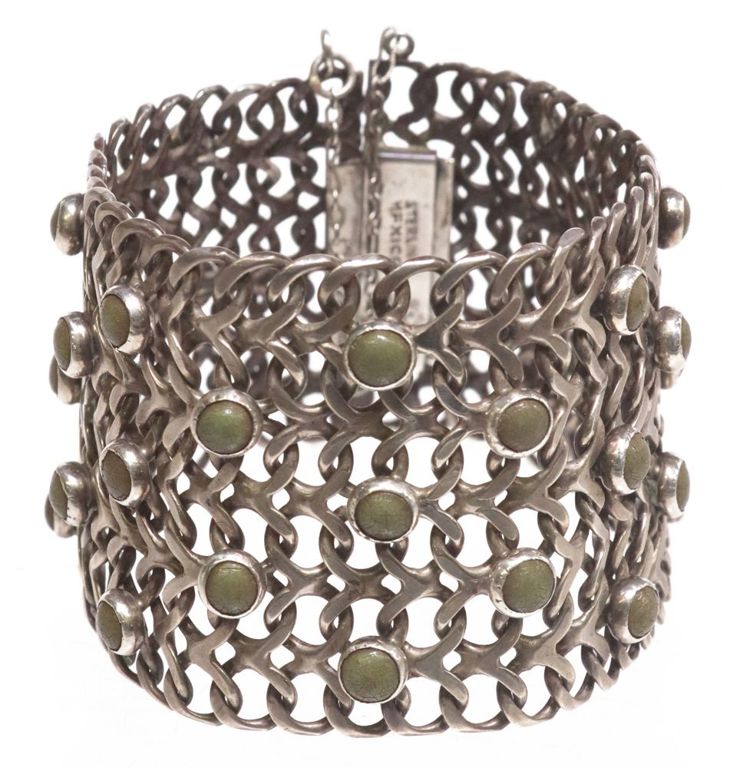 TNC Mexico sterling silver wide mesh bracelet