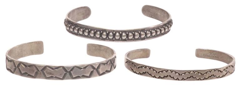 Silver cuff bracelets