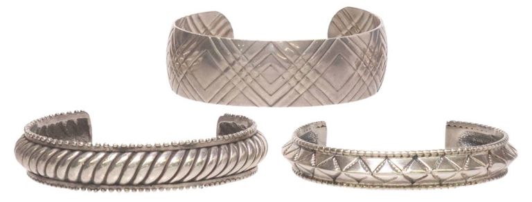 Sterling silver cuff bracelets