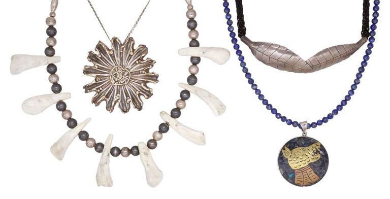 Necklaces with sterling silver pendants