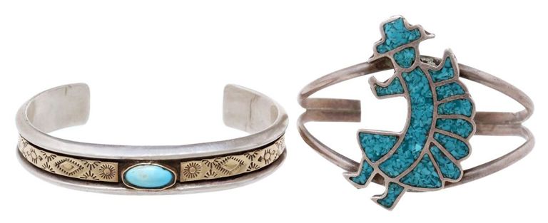 Southwest silver cuff bracelets
