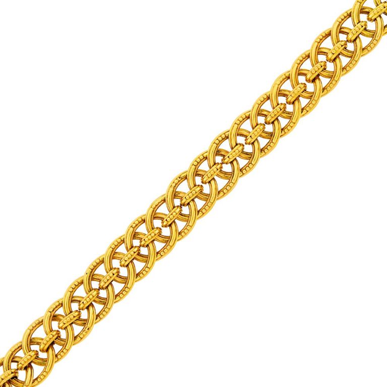 18k gold link bracelet