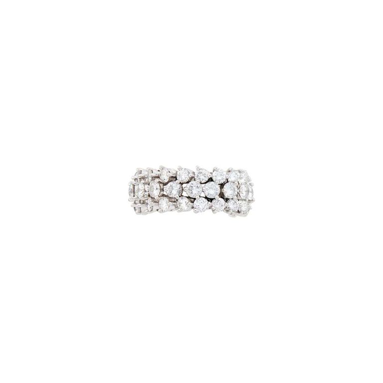 Platinum flexible diamond band ring