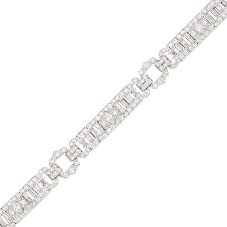Platinum diamond bracelet