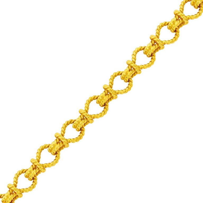 18k gold rope link bracelet