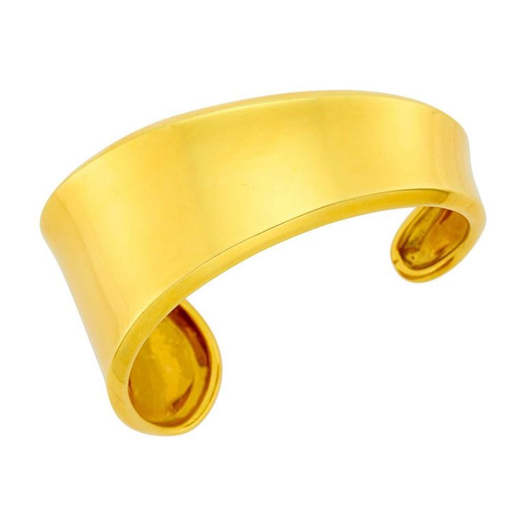 18k gold cuff bangle bracelet
