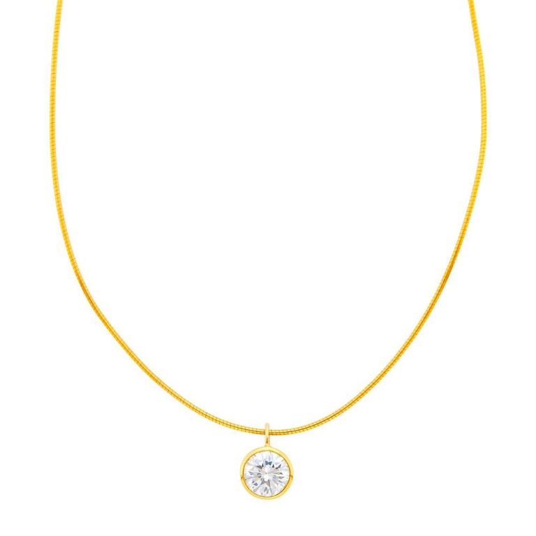 18k gold and diamond pendant-necklace with interchangeable necklace