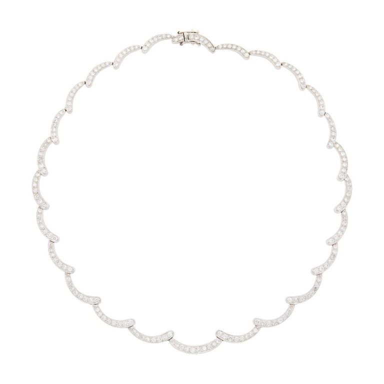 Platinum diamond necklace