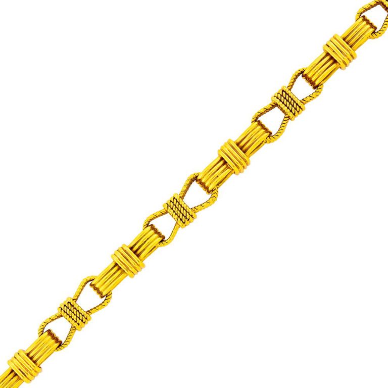 18k gold link bracelet