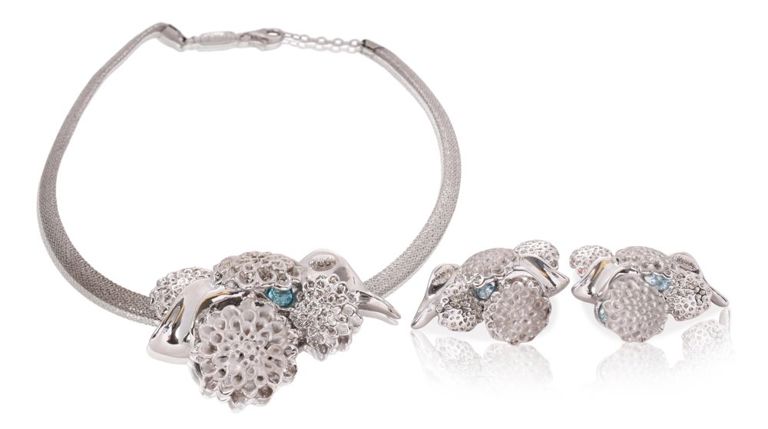 Suite of Raika 18k white gold jewelry